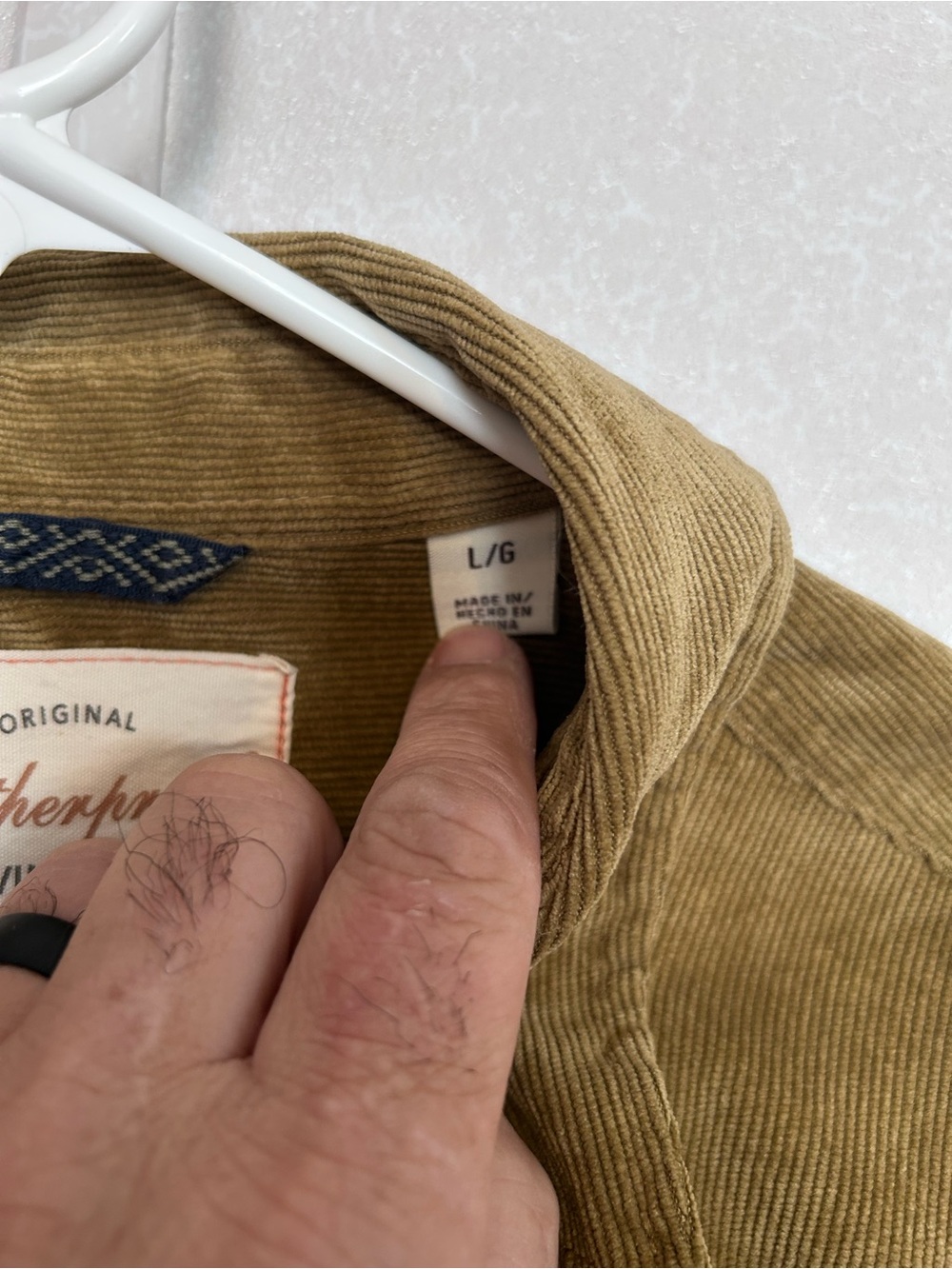 Weatherproof Vintage-|Inspired Olive Corduroy Button-Down Shirt | Size Large - Picture 3 of 5